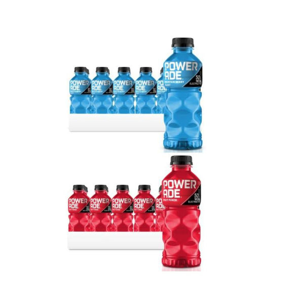 24-Pk POWERADE Sports Drink Mountain Berry Blast or Fruit Punch, 20 Oz Bottles