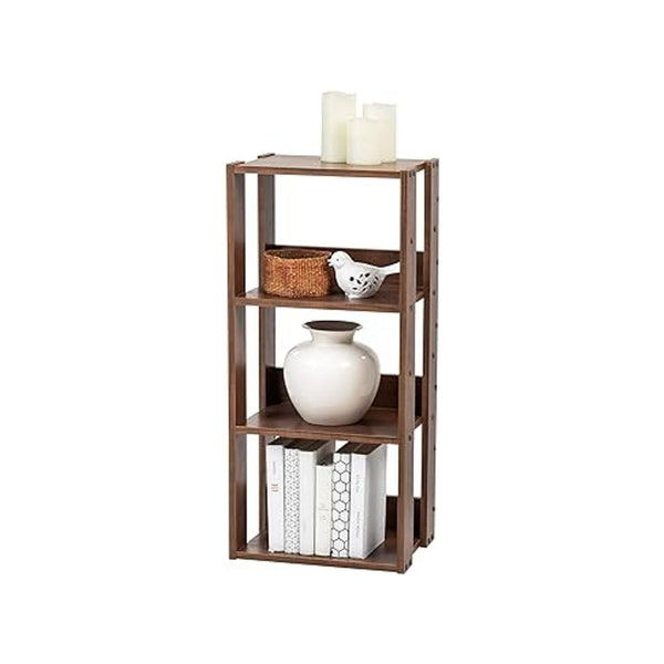 3-Shelf Open Wood Shelving Unit