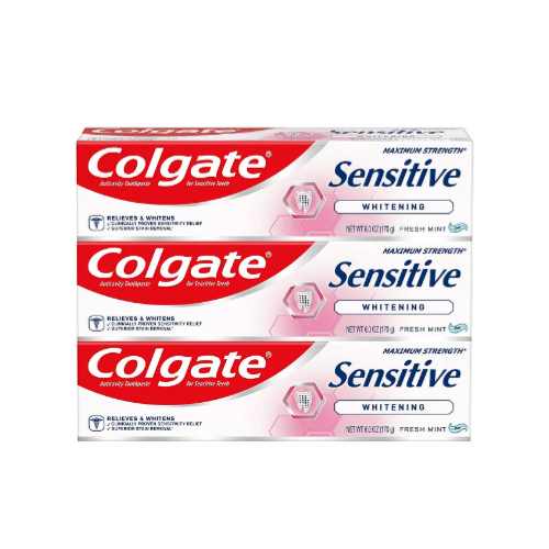 3-Pack Colgate Sensitive Maximum Strength Whitening Toothpaste
