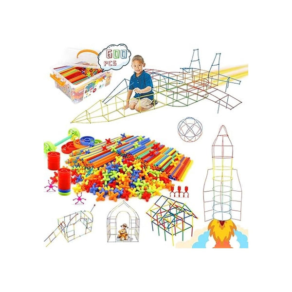 Straw Constructor Toys - STEM Building Kit with 600 Pieces