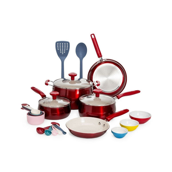 Tasty Clean Ceramic 23 Piece Non-Stick Aluminum Cookware Set