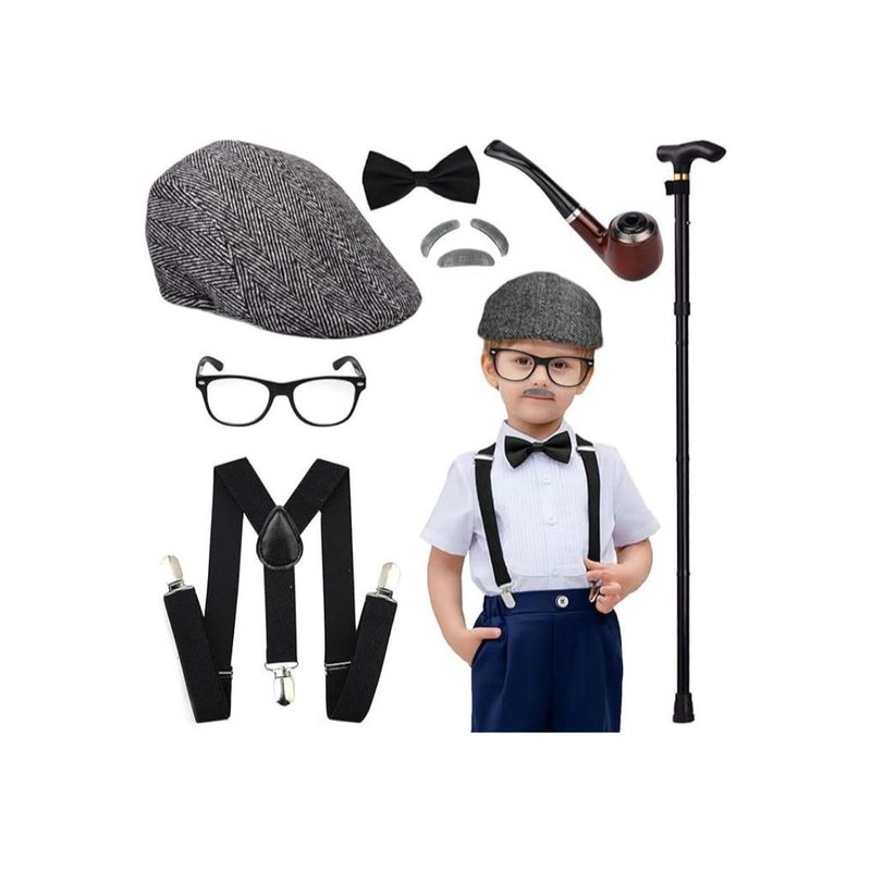 Kids Old Man Costume Set