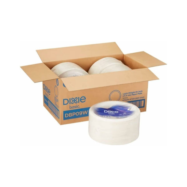 500 Count Dixie Basic 8.5-In Light-Weight Paper Plates