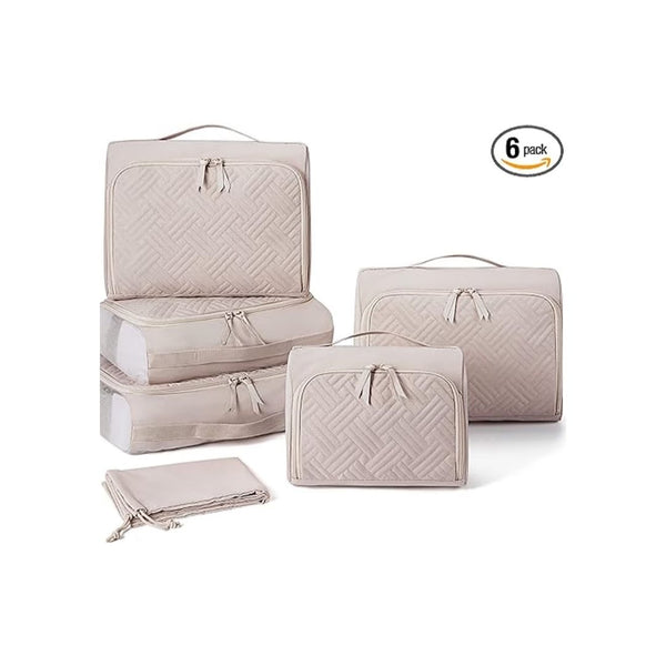 6 Pack Soft Packing Cubes For Suitcases