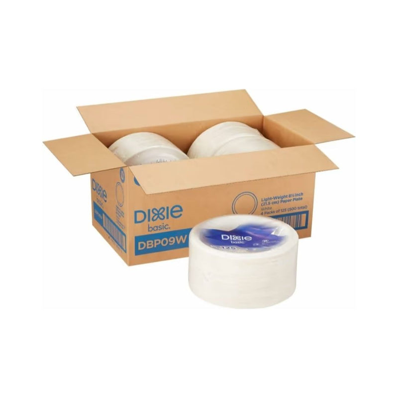 500 Count Dixie Basic 8.5-In Light-Weight Paper Plates