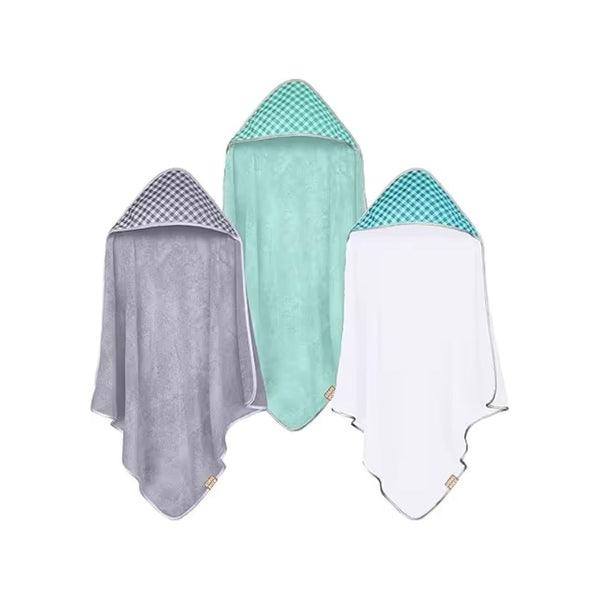 3-Pack Baby Hooded Bath Towel Set
