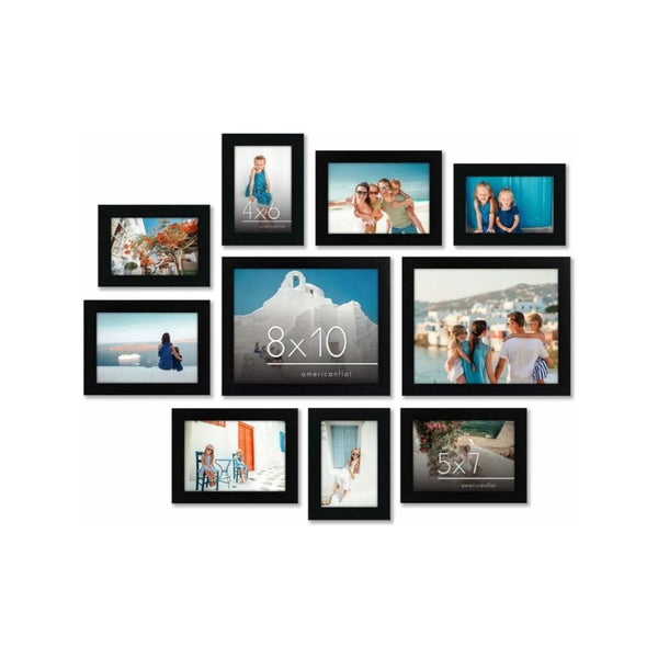 Americanflat 10 Pack Black Picture Frames Collage Wall Decor Gallery Wall Frame Set
