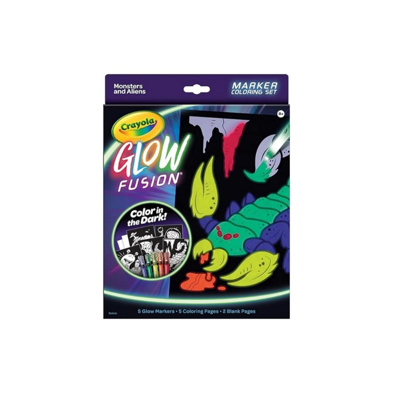 Crayola Glow Fusion, Glow in The Dark Coloring Set