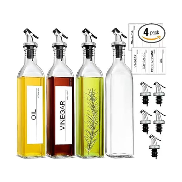 4-Pack Oil Dispenser Bottle for Kitchen