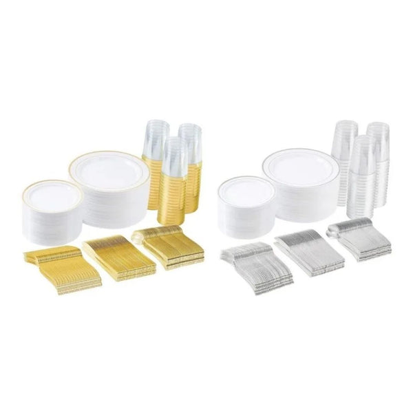 350 Pieces Plastic Dinnerware Set