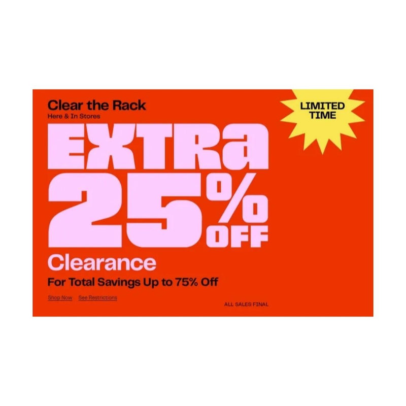Extra 25% off Clearance Items from Nordstrom Rack