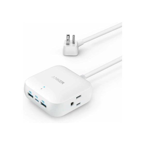 Anker Power Strip 30W PowerPort Strip PD 2 Mini with 2 Outlets & 3 USB, 5 ft Cord