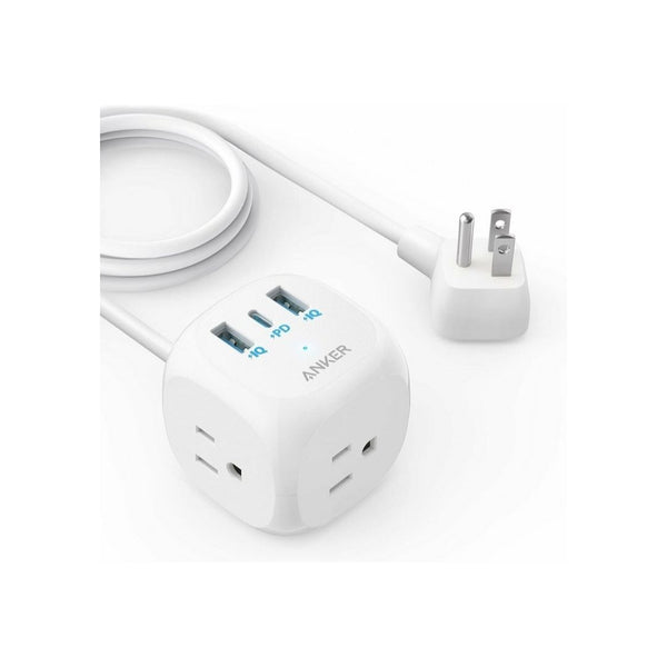 Anker 20W USB C Power Strip, 5 ft Extension Cord