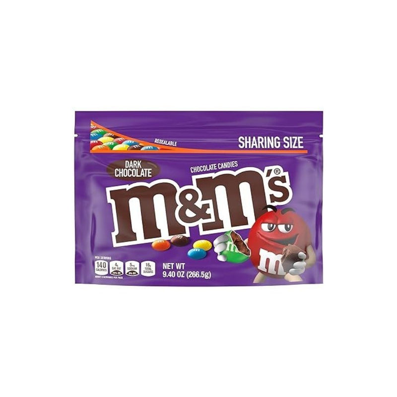 2 Bags Of M&M’S Dark Chocolate Candy 9.4oz Resealable Candy Bag