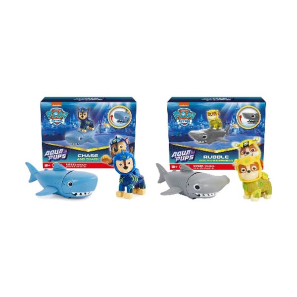 Paw Patrol, Aqua Pups Chase and Shark or Rubble and Hammerhead Action Figures