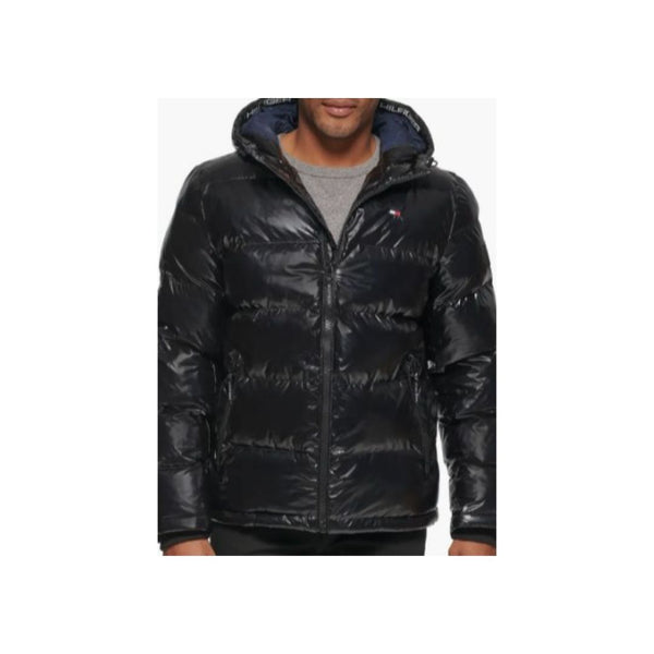 Tommy Hilfiger Quilted Puffer Hooded Mid Length Jacket