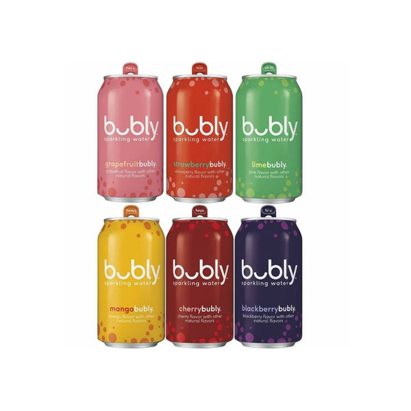 18 Cans of bubly Sparkling Water (6 Flavor Variety Pack)