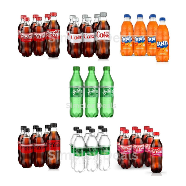 6 Bottles Of 16.9oz Coke Spiced, Original, Diet, Zero, Fanta, And Sprite Zero