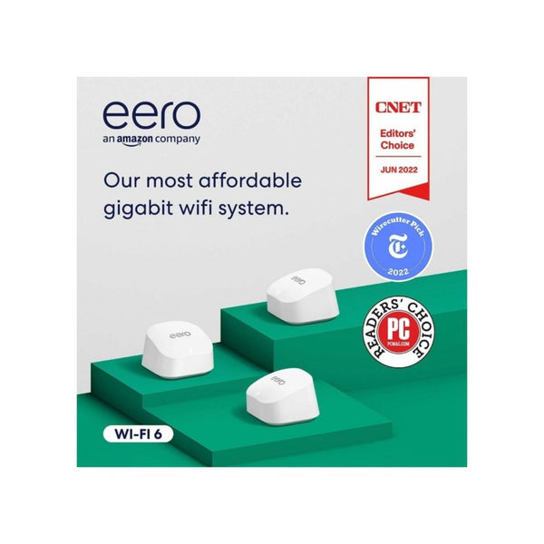 3 Packs of Amazon Eero 6+ Mesh Wi-fi System (2022 Release)