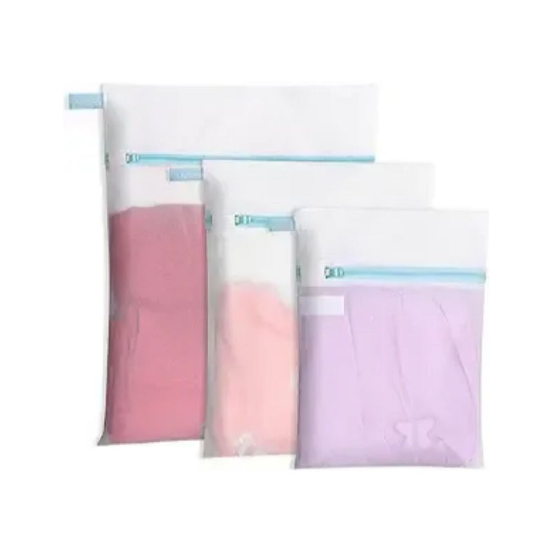 3-Pack Durable Mesh Laundry Bags (1 Large, 1 Medium, 1 Small)