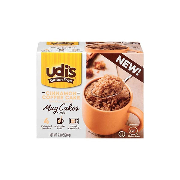 4 Count Udi’s Gluten Free Cinnamon Coffee Cake Mug Cake Mix