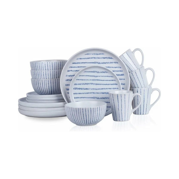 Stone Lain Nova Stoneware Round Dinnerware Set, 16-Piece