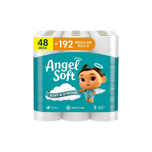 Angel Soft Toilet Paper (48 Mega Rolls = 192 Regular Rolls) + Get $7 Amazon Credit!