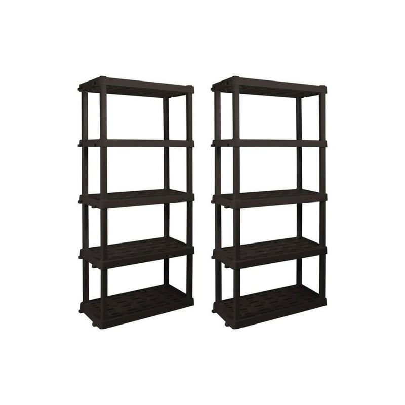 Pack of 2 Large 5-Tier Shelving Unit