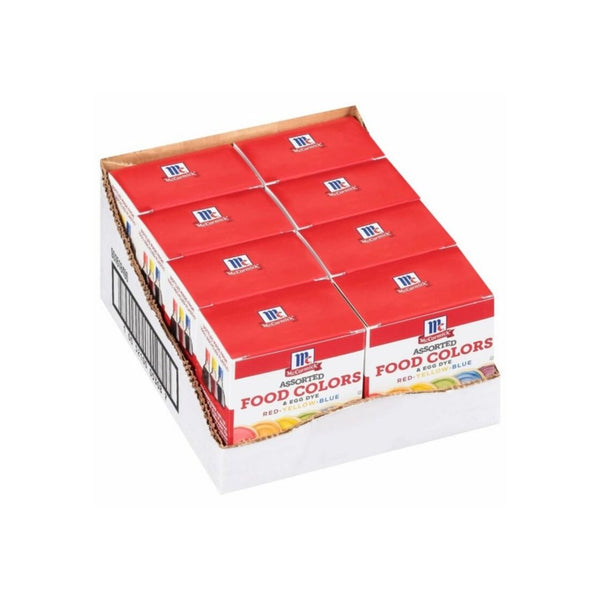 8 Packs of 3 Bottles McCormick Assorted Food Colors