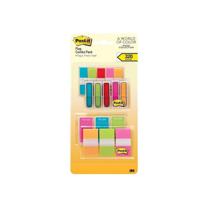 Post-it Flags, 320 Assorted Color Flags