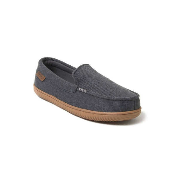 Dearfoams Cozy Comfort Men's Herringbone Moccasin Slippers