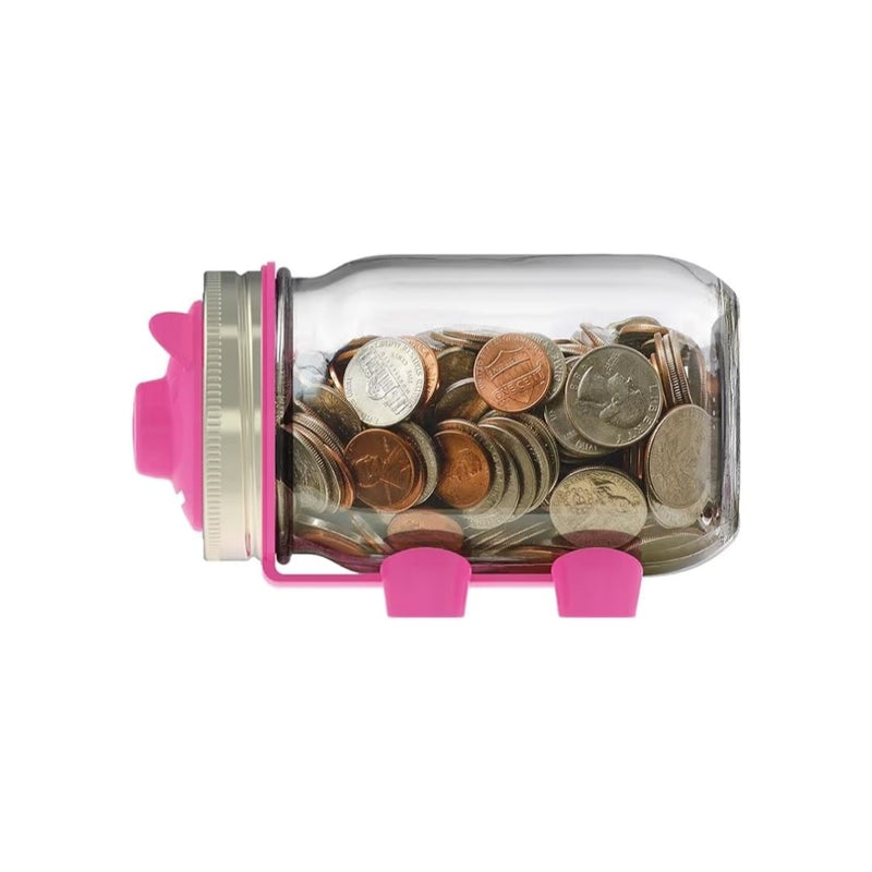 Jarware Piggy Bank Lid Accessory For Regular Mouth Mason Jars