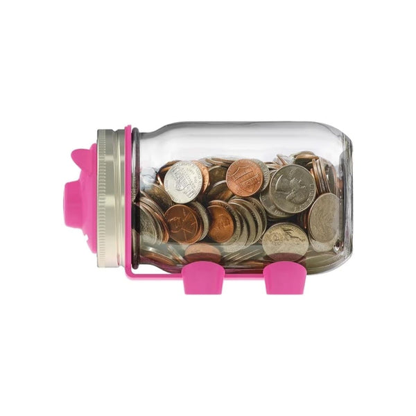 Jarware Piggy Bank Lid Accessory For Regular Mouth Mason Jars