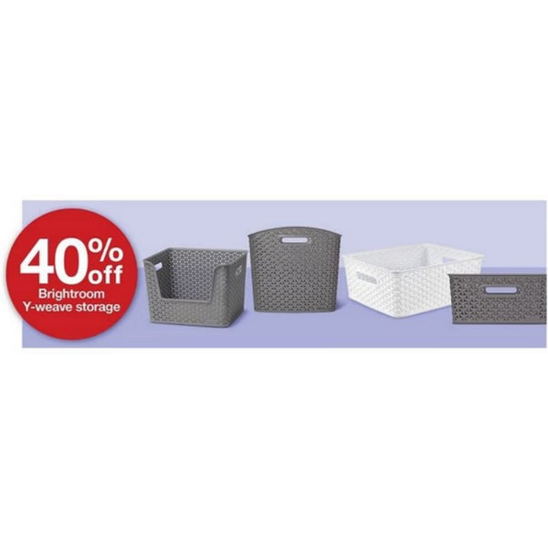 Save 40% Off Brightroom Y-Weave Storage Boxes!