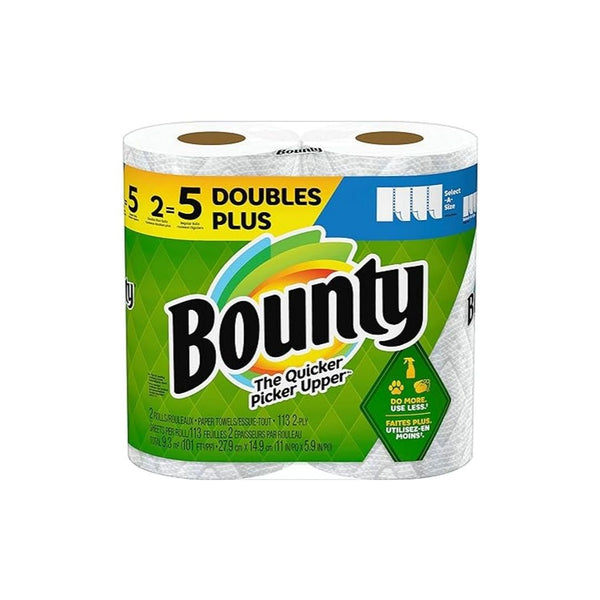 Bounty Paper Towels, 2 Double Plus Rolls = 5 Regular Rolls