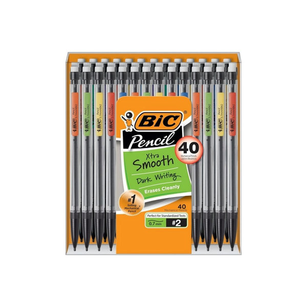 40-Count BIC Xtra-Smooth Mechanical Pencils, Medium Point