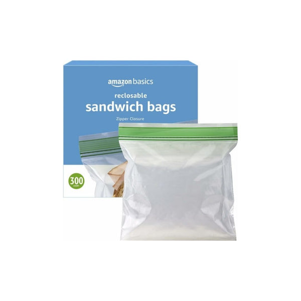 300 Count Amazon Basics Sandwich Storage Bags