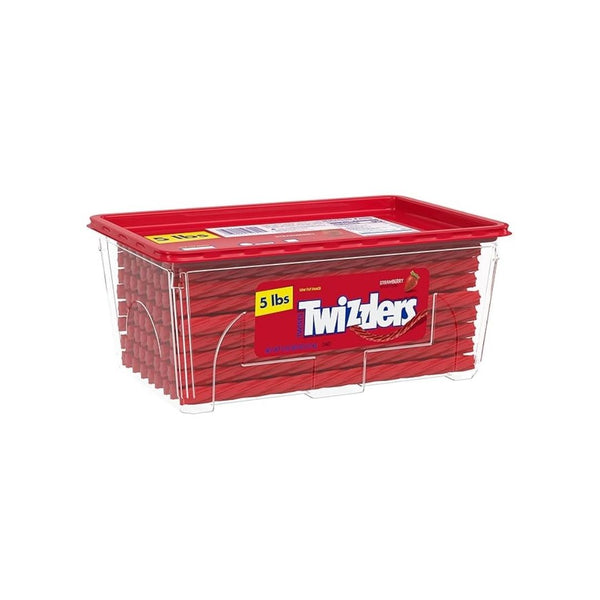 TWIZZLERS Twists Strawberry Flavored Licorice Candy Tub, 5lb