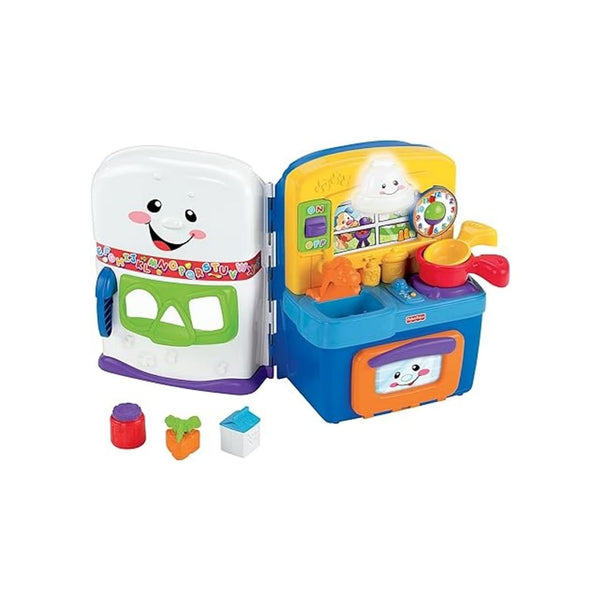Fisher-Price Laugh & Learn Toddler Playset, Learning Kitchen with Music Lights & Bilingual Content