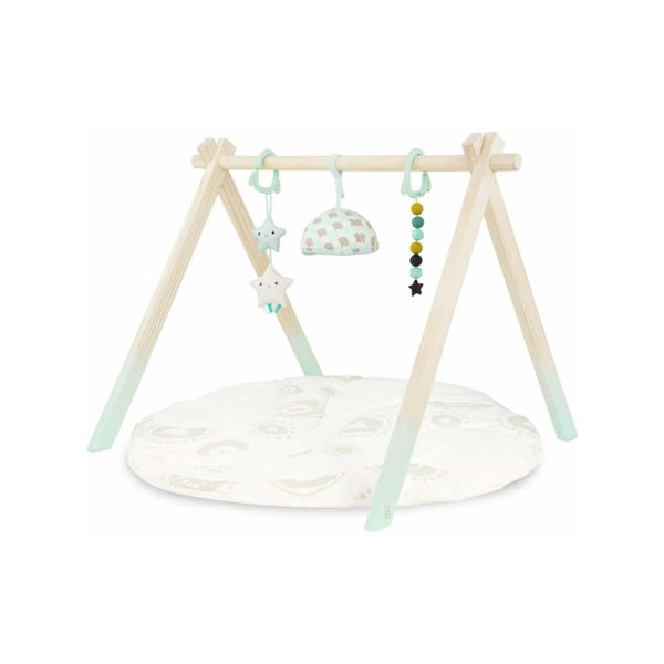 B. toys Wooden Baby Play Gym Activity Mat