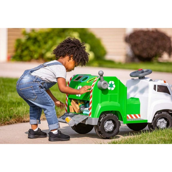 Kid Trax Real Rigs Toddler Recycling Truck Interactive Ride On Toy