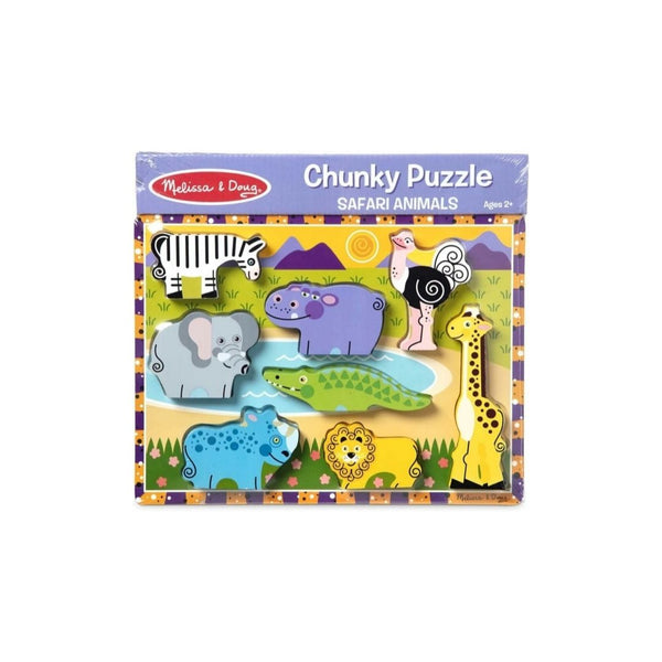 Melissa & Doug Safari Wooden Chunky Puzzle (8 pcs)
