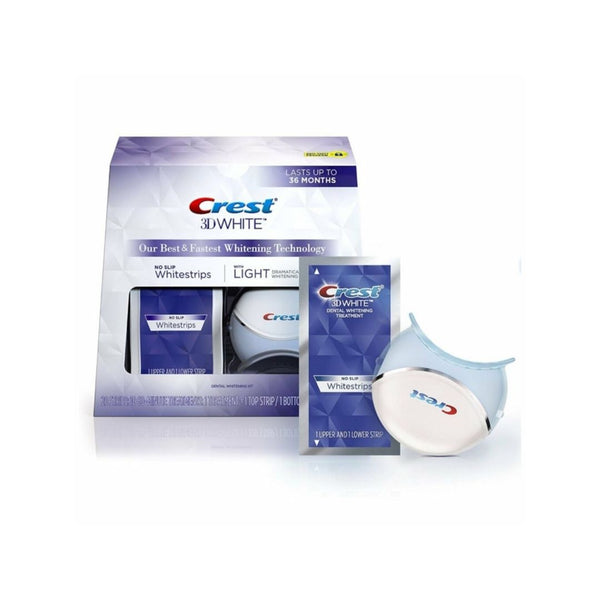 Crest 3D Teeth Whitening Strip Kit with Light