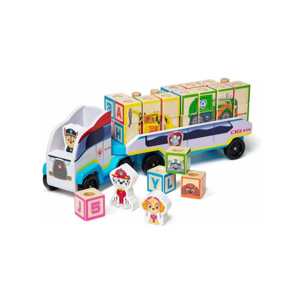 Melissa & Doug PAW Patrol Wooden ABC Block Truck (33 Pieces)