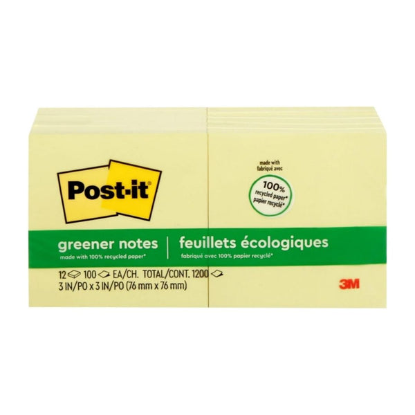 12 Post-it Greener Notes Sticky Note Pads