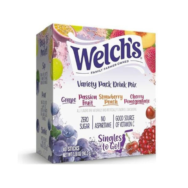 40 Servings Welch's Singles To Go Variety Pack