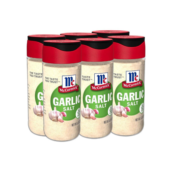 Pack of 6 McCormick Garlic Salt