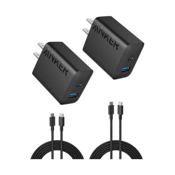 2-Pack Anker 20W Fast USB-C Chargers with USB-C Cables