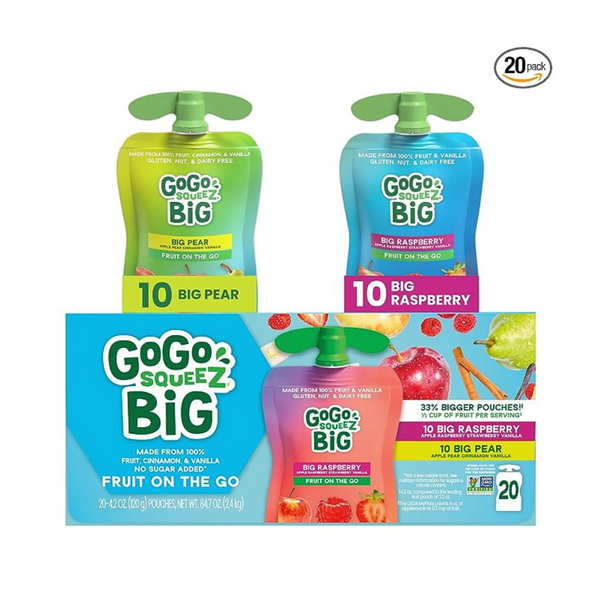 Pack Of 20 GoGo BIG squeeZ Variety Pack