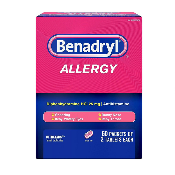 Benadryl Ultratabs Go Packs, Antihistamine Allergy Medicine Tablets Wi ...